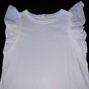 J.crew crewcuts top with ruffle sleeves, size 14